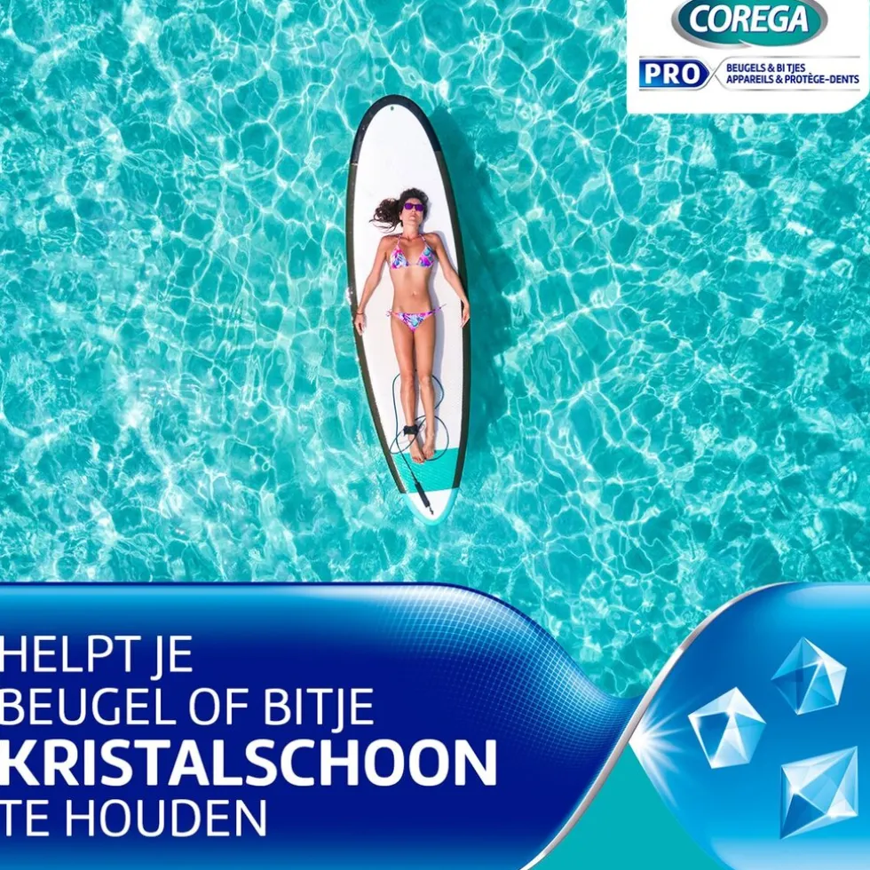 Corega Pro Dagelijkse Reiniger voor Beugels & Bitjes Tabletten