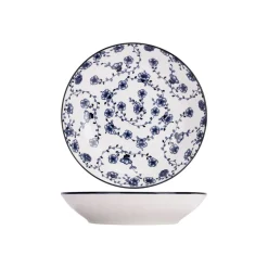 Cosy & Trendy 4 Stuks Flor Azul Diepe borden Porselein