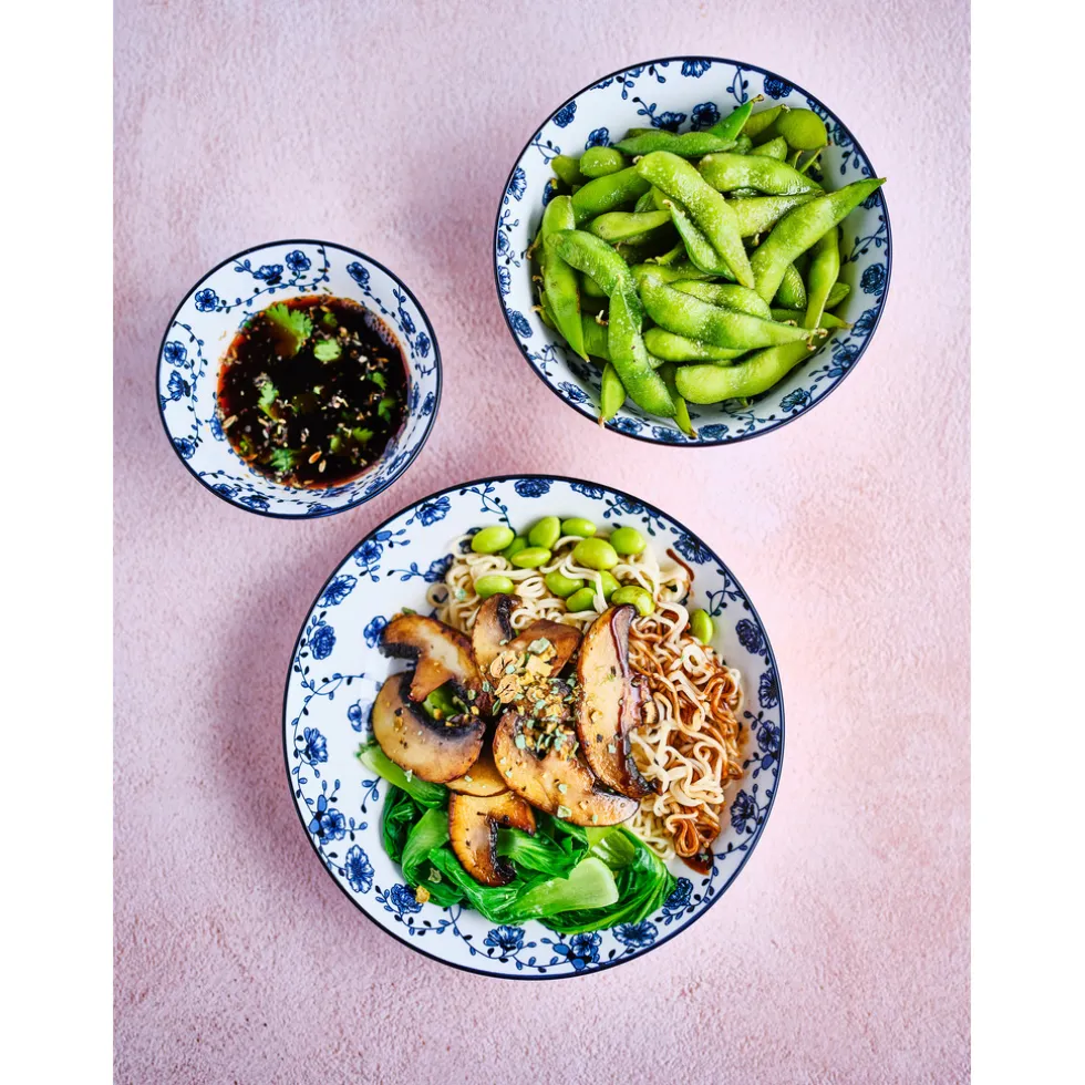 Cosy & Trendy 4 Stuks Flor Azul Diepe borden Porselein