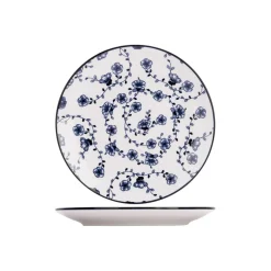 Cosy & Trendy 4 Stuks Flor Azul Ontbijt- en Dessertborden Porselein