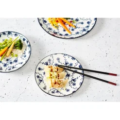 Cosy & Trendy 4 Stuks Flor Azul Ontbijt- en Dessertborden Porselein