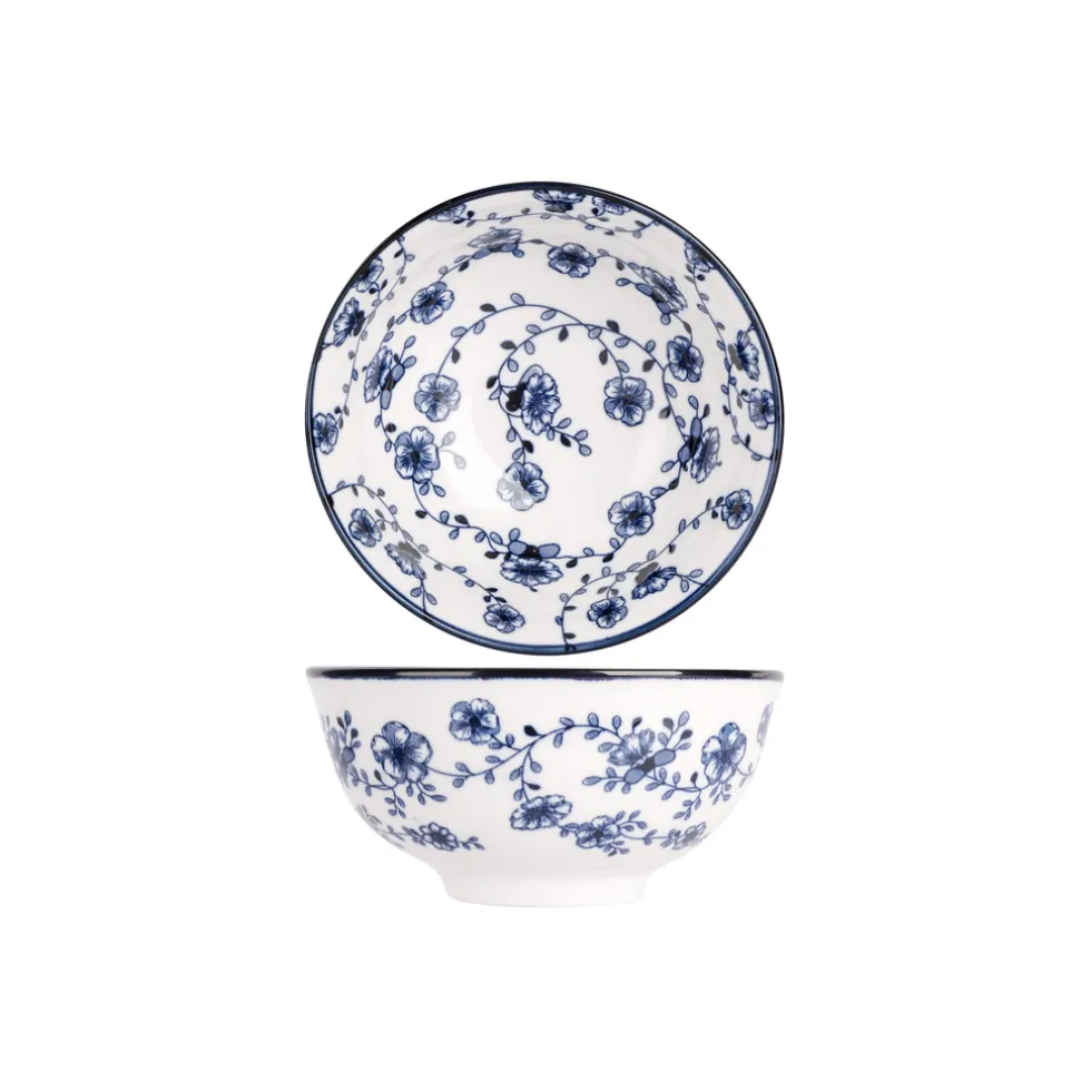 Cosy & Trendy 4 Stuks Flor Azul Kommetjes Porselein