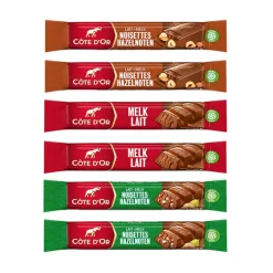 Côte d'Or deluxe geschenkdoos - mix van 6 chocoladerepen melkchocolade met melkvulling en hazelnoten