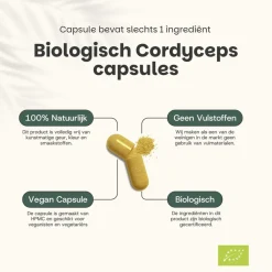 Cupplement Cordyceps Capsules 500 mg Biologisch