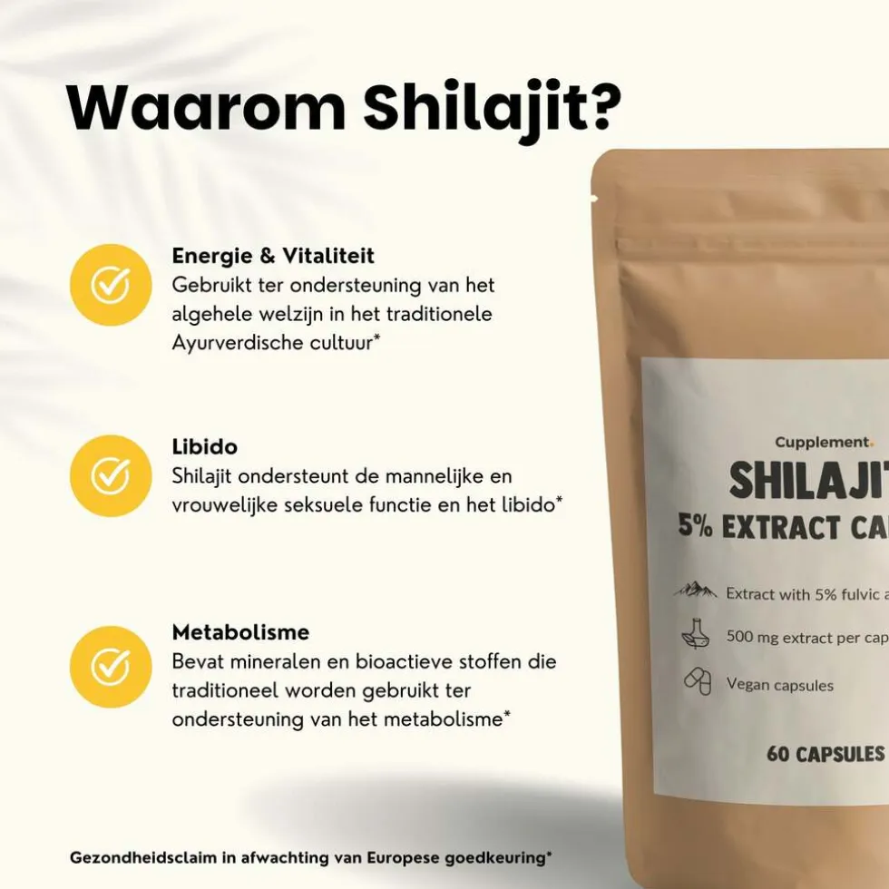 Cupplement Shilajit Extract (5%) Capsules 500 mg