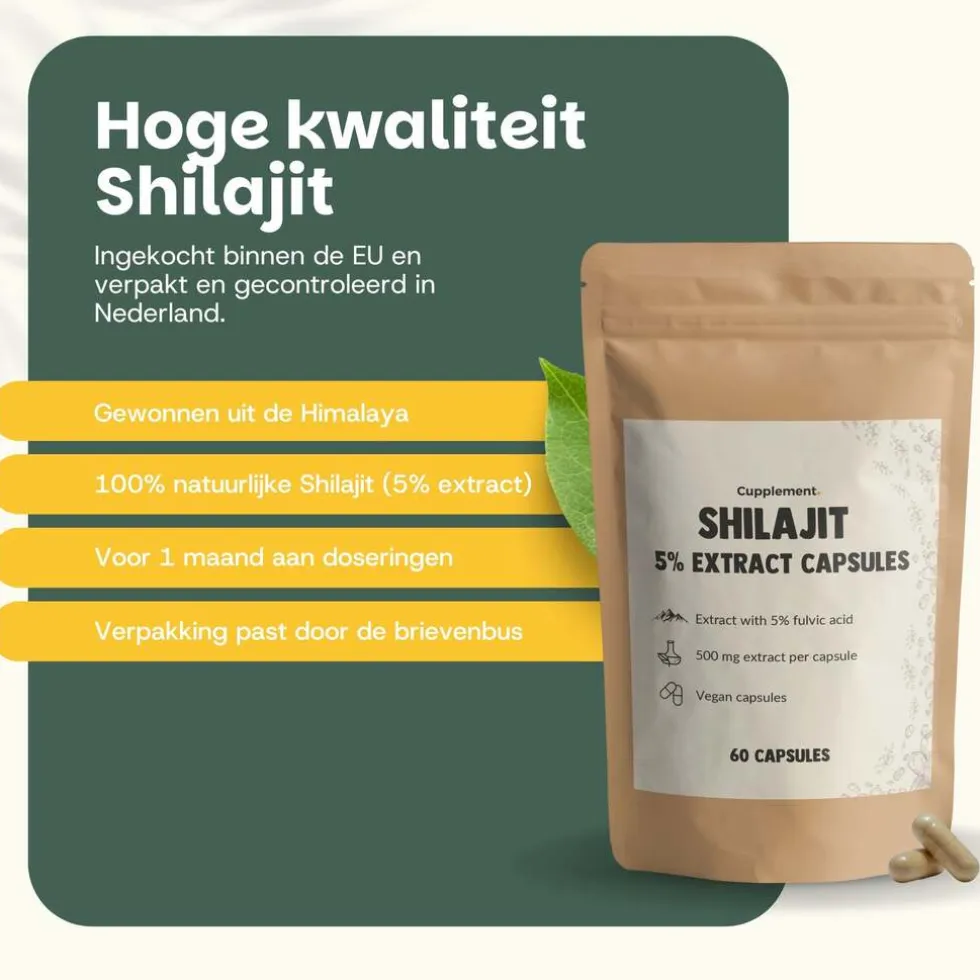 Cupplement Shilajit Extract (5%) Capsules 500 mg