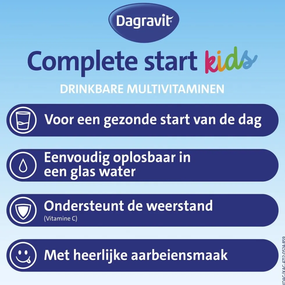 Dagravit Complete Start Kids 3-12 Drinkbare Multivitaminen Sachets