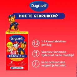 Dagravit Kids-Xtra Paw Patrol 3-5 jaar Kauwtabletten