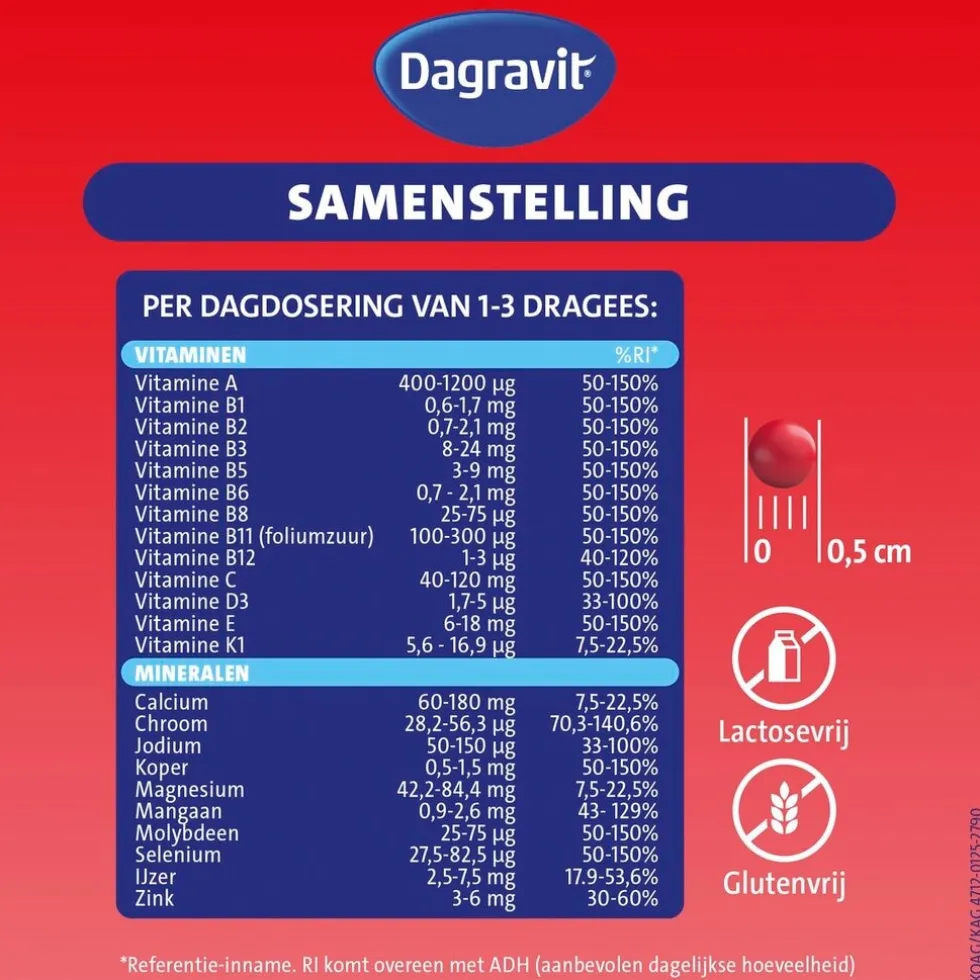 Dagravit Totaal 30 Multivitaminen Dragees