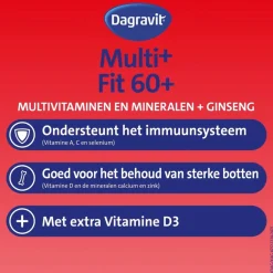 Dagravit Totaal 30 Vitaal 60+ Multivitaminen Tabletten