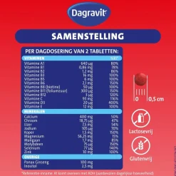 Dagravit Totaal 30 Vitaal 60+ Multivitaminen Tabletten