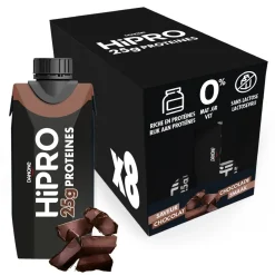 DANONE HiPRO Chocolade Proteïneshake Voordeelverpakking 8 x 330ml