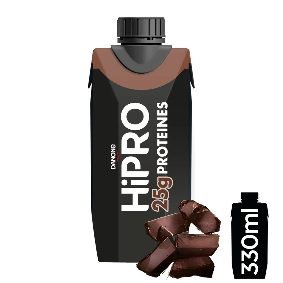 DANONE HiPRO Chocolade Proteïneshake Voordeelverpakking 16 x 330ml