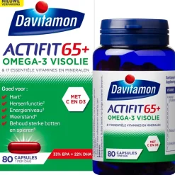 Davitamon Actifit 65+ Omega-3 Visolie Multivitamine & Mineralen Capsules