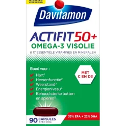 Davitamon Actifit 50+ Omega-3 Visolie Multivitamine & Mineralen Capsules