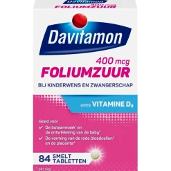 Davitamon Foliumzuur Extra Vitamine D3 Smelttabletten