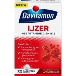 Davitamon Ijzer met Vitamine C en B12 Tabletten