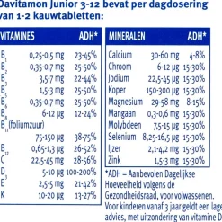 Davitamon Junior 3+ Multifruit Kauwtabletten
