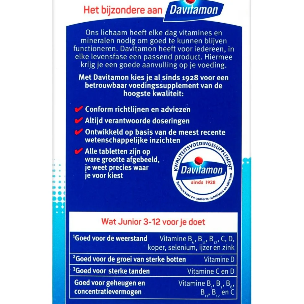 Davitamon Junior 3+ Multifruit Kauwtabletten