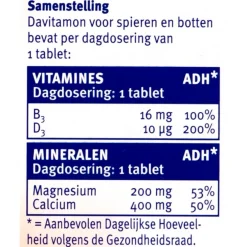 Davitamon Magnesium voor Spieren en Botten Tabletten