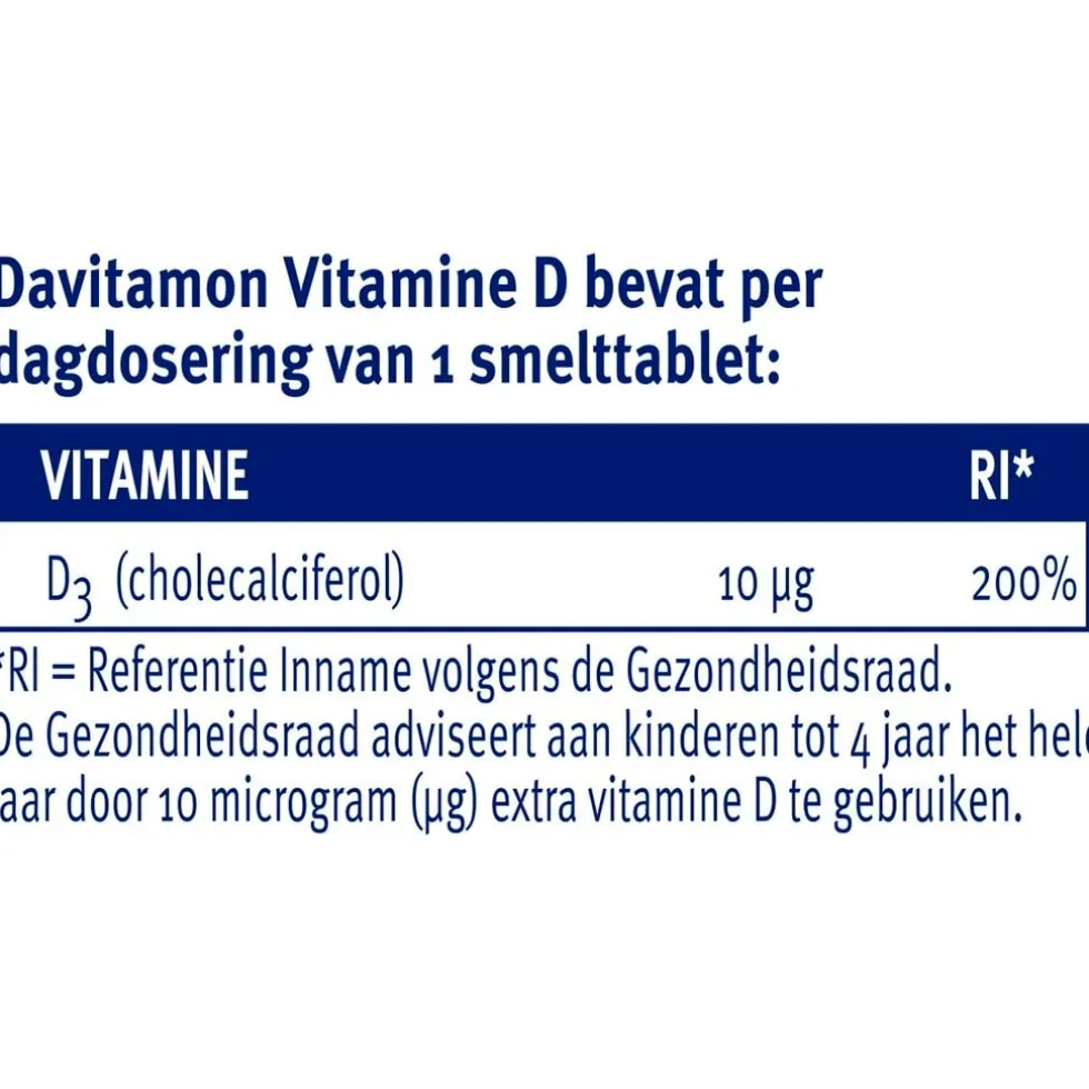 Davitamon Vitamine D Kind Smelttabletten
