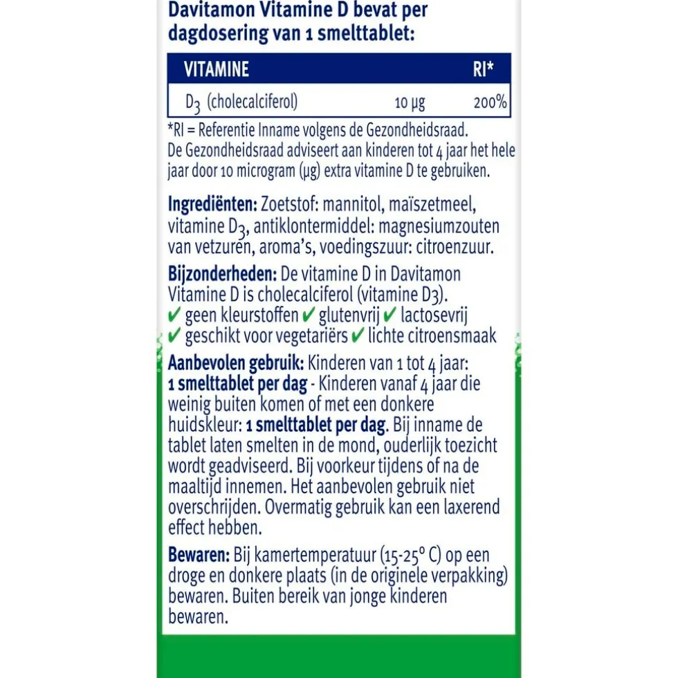 Davitamon Vitamine D Kind Smelttabletten
