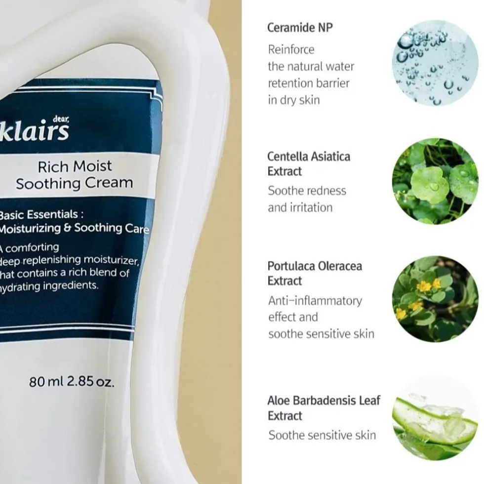 Dear, Klairs Rich Moist Soothing Cream