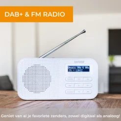 Denver DAB42W Noodradio DAB+/FM-radio met Bluetooth