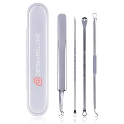 Dermarolling 4-Delige RVS Comedonenlepel Set