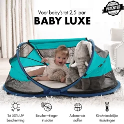 Deryan Baby Luxe Campingbedje Inclusief zelfopblaasbare matras