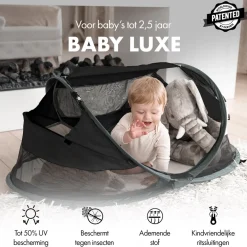 Deryan Baby Luxe Campingbedje – Inclusief zelfopblaasbare matras