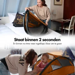 Deryan Baby Luxe Campingbedje met Zelfopblaasbare Matras