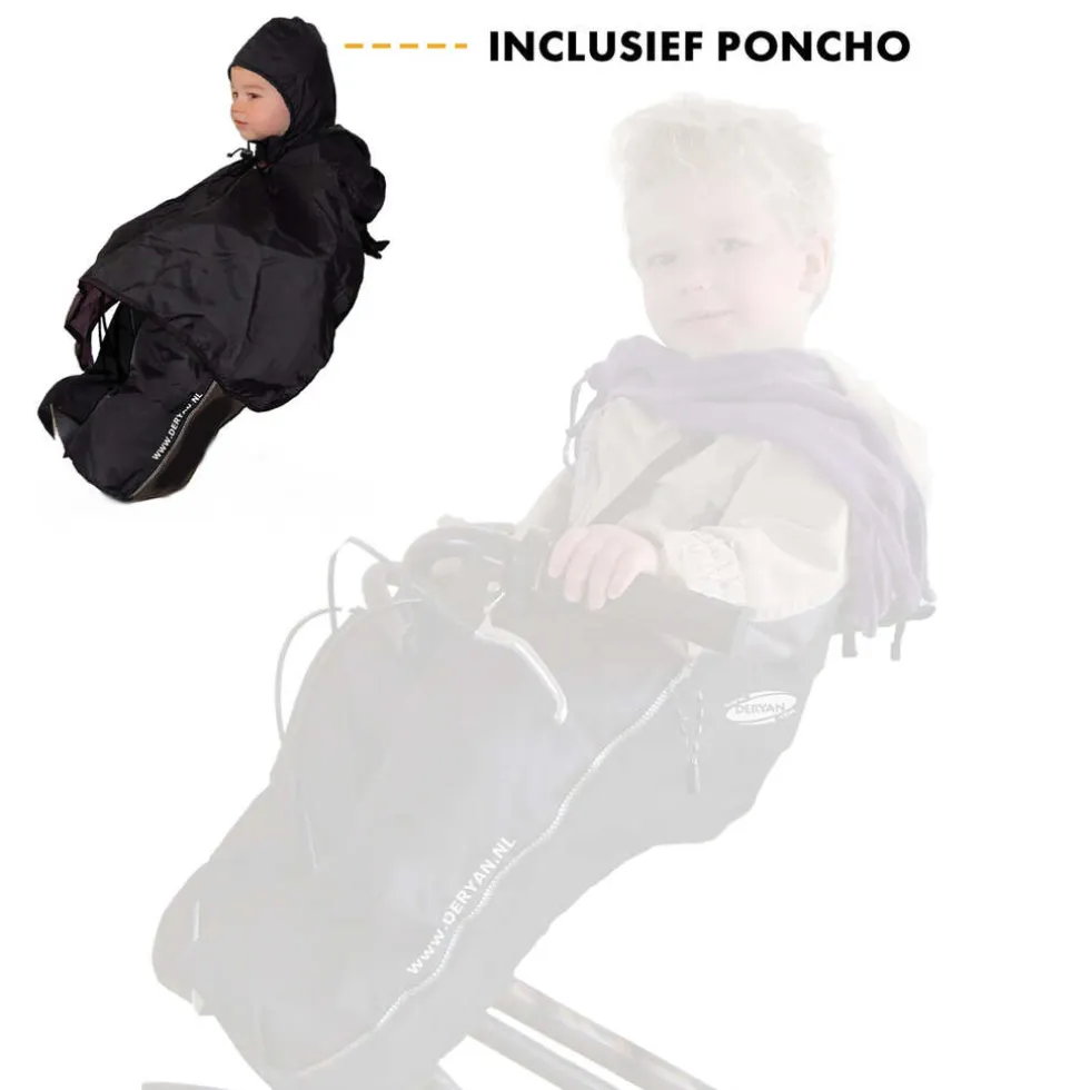 Deryan Bike-a-way Jepp/Mini Fiets Regenhoes Warme Jas En Windbreaker + regenponcho