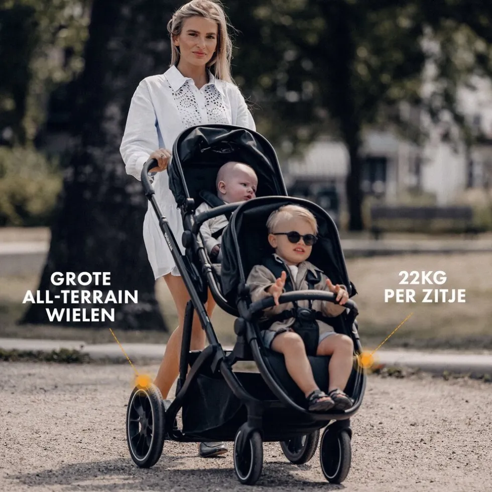 Deryan Evy V2 Uitbreidbare Duo Kinderwagen