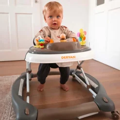 Deryan 4-in-1 inklapbare Loopstoel met speelset en dienblad