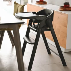 Deryan Luxe Kinderstoel Met Inklapbare Nougat Bouncer Zwart