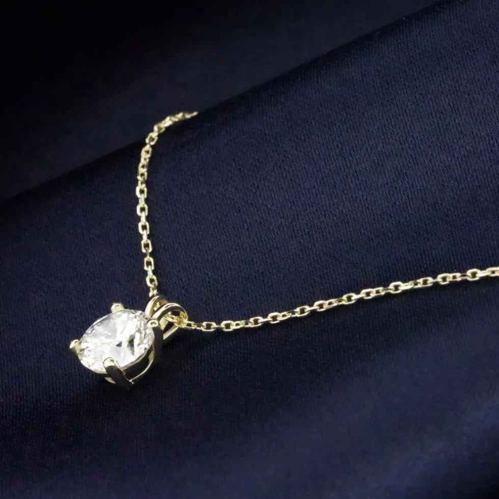 Di Lusso 14K Gouden Collier met hanger – 0.70 ct Lab Grown Diamant