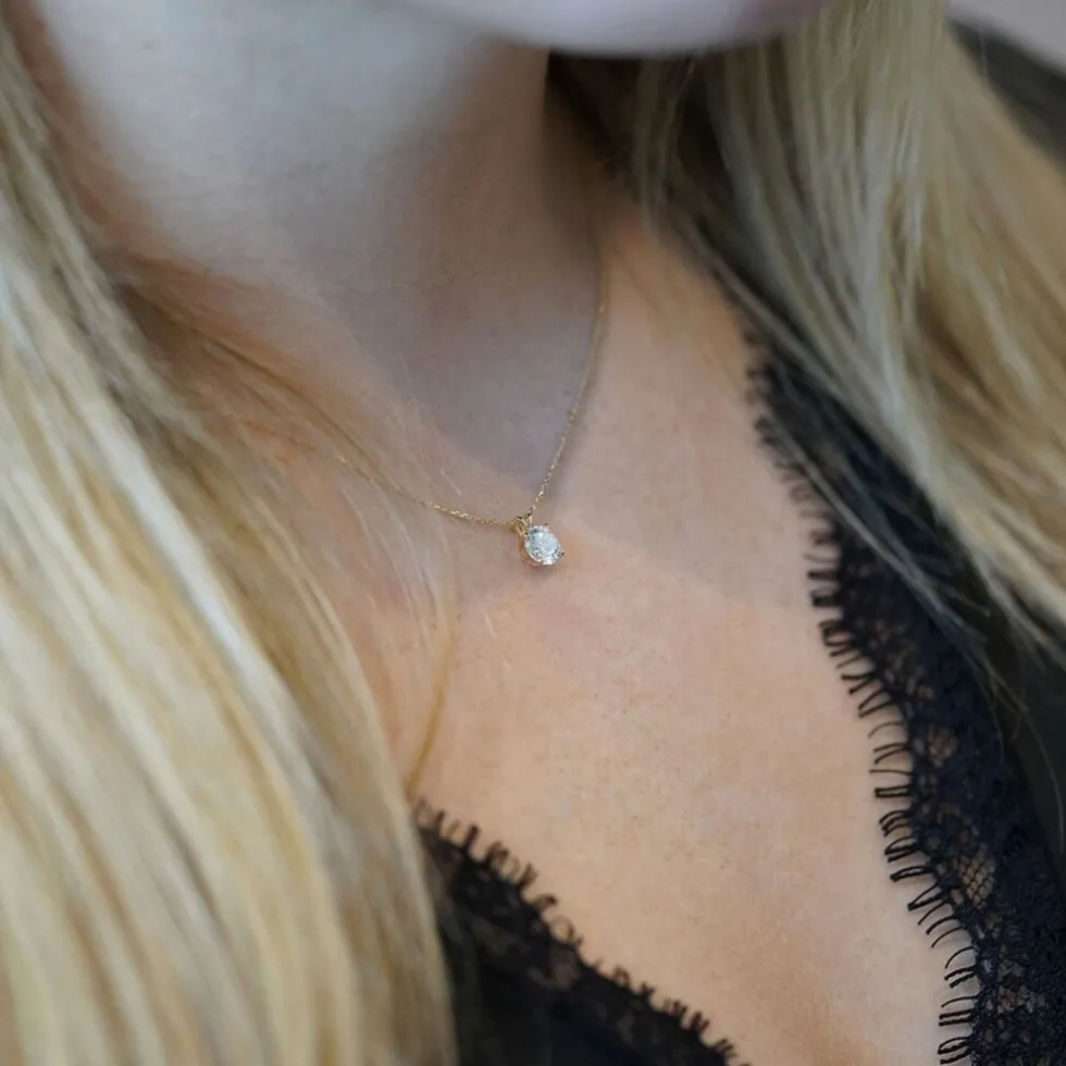 Di Lusso 14K Gouden Collier met hanger – 0.70 ct Lab Grown Diamant