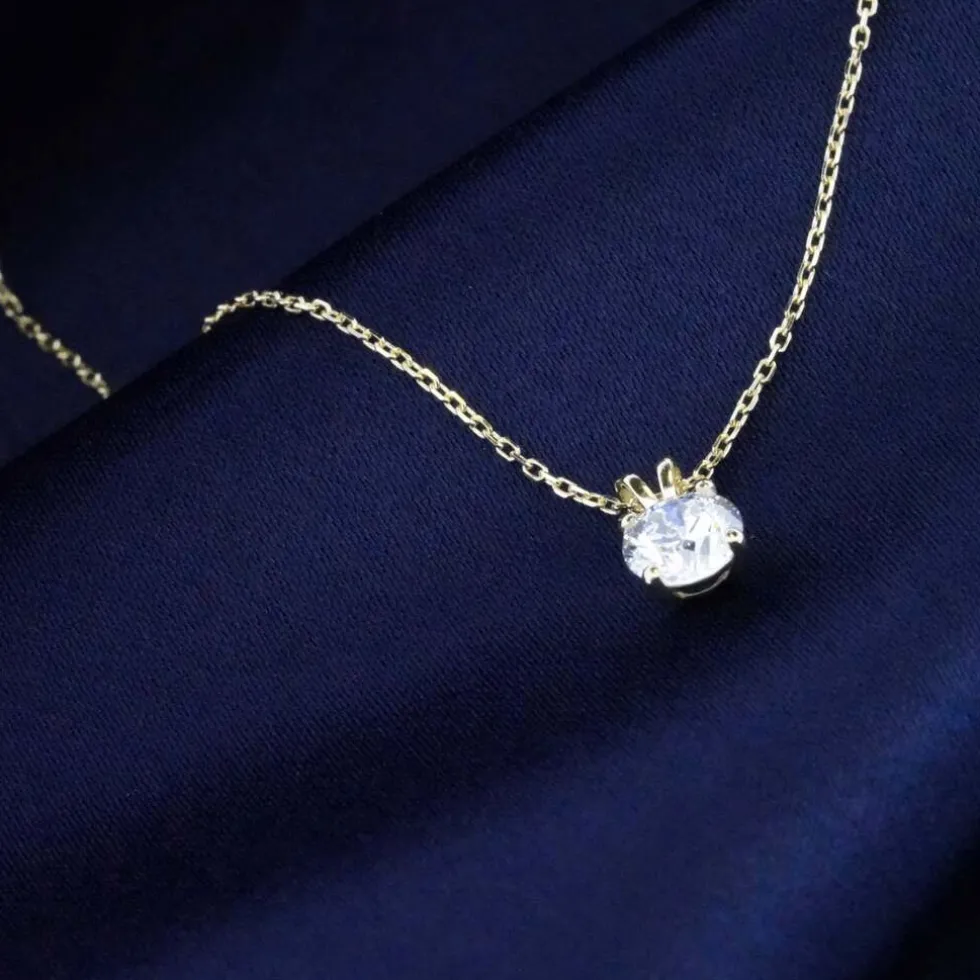 Di Lusso 14K Gouden Collier met hanger – 0.40 ct Lab Grown Diamant