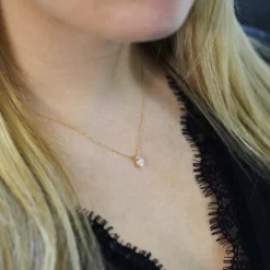 Di Lusso 14K Gouden Collier met hanger – 1.00 ct Lab Grown Diamant
