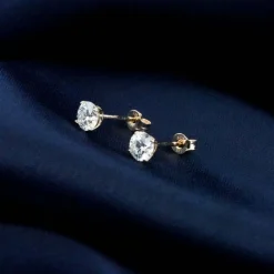 Di Lusso 14K Gouden Oorstekers – 0.60 ct Lab Grown Diamant