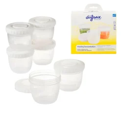 Difrax Moedermelk en babyvoeding bewaarbakjes - 12 stuks