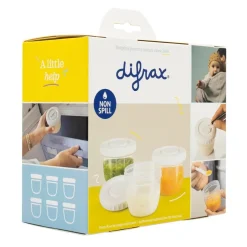 Difrax Moedermelk en babyvoeding bewaarbakjes - 12 stuks