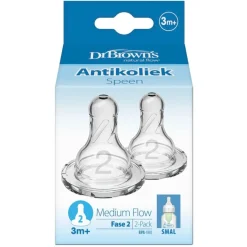 Dr. Brown's Fase 2 3+M Flesspenen voor Smalle Halsfles