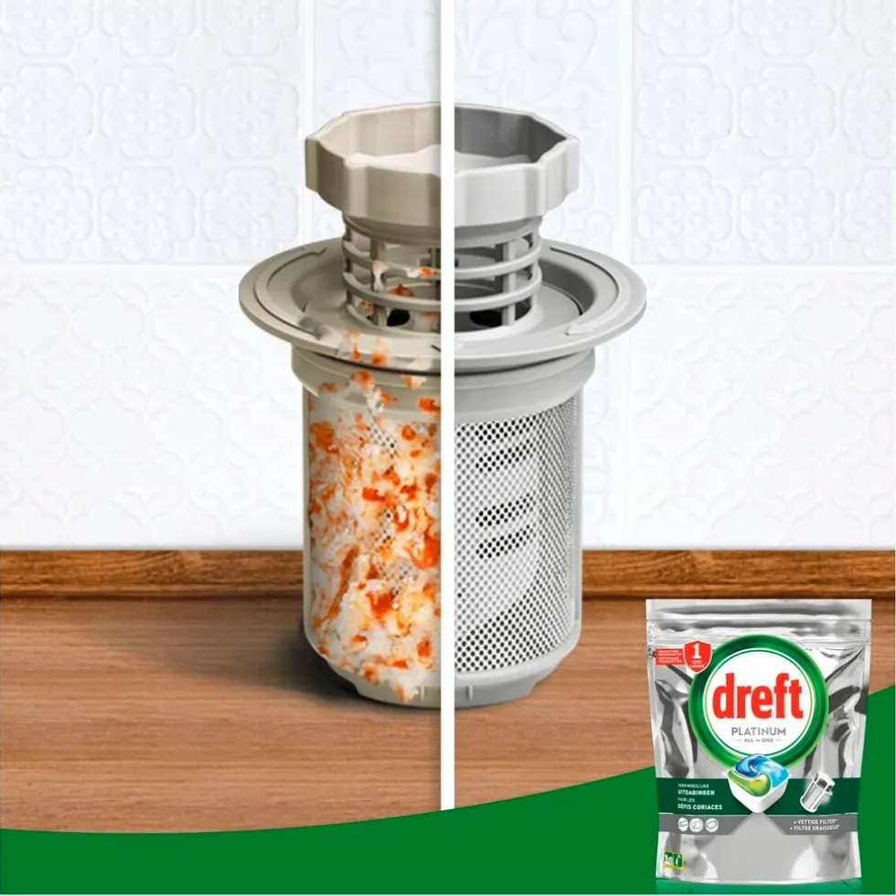 Dreft Platinum All in One Lemon Vaatwascapsules Jaarvolume