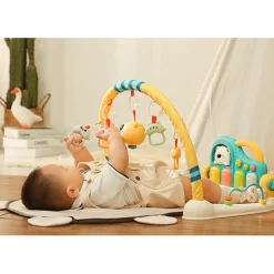 Eco Toys Cute Bear Groen Multifunctioneel Speelkleed met Speelboog
