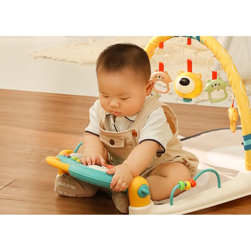 Eco Toys Cute Bear Groen Multifunctioneel Speelkleed met Speelboog