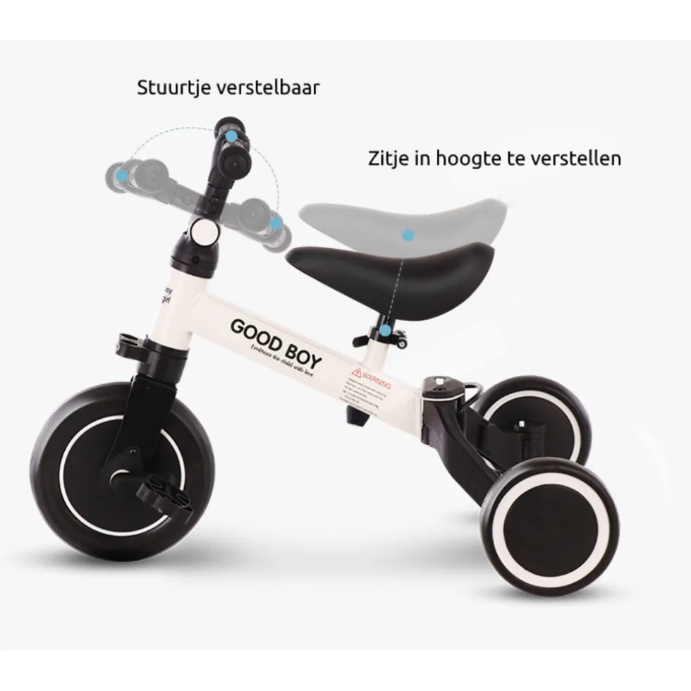 Eco Toys Wit 4-in-1 Loopfiets