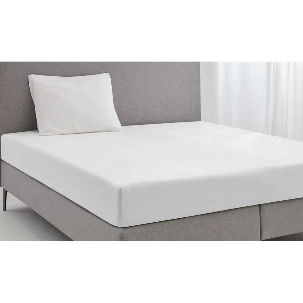 Elegance Hoeslaken Katoen Perkal 35cm Hoekhoogte - wit 140x200cm