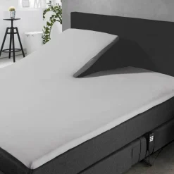 Elegance Splittopper Hoeslaken Jersey Katoen Stretch - licht grijs 160x200cm